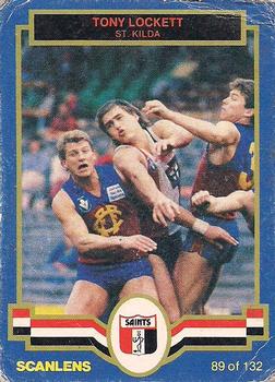 1986 Scanlens VFL #89 Tony Lockett Front